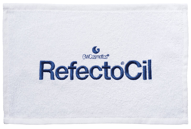 RefectoCil -Augentuch 30x15cm weiß, 10er  Btl. bestickt 360gr/m2, 100% Baumwolle