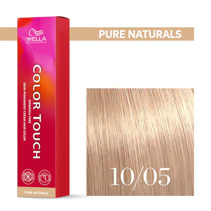 Wella Professionals-Color Touch NEU - Pure Naturals 10/05 hell-lichtblond natur-mahagoni