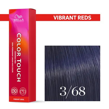 Wella Professionals-Color Touch NEU - Vibrant Reds 3/68 dunkelbraun violett blau