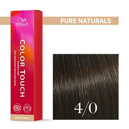 Wella Professionals-Color Touch NEU - Pure Naturals 4/0 mttelbraun