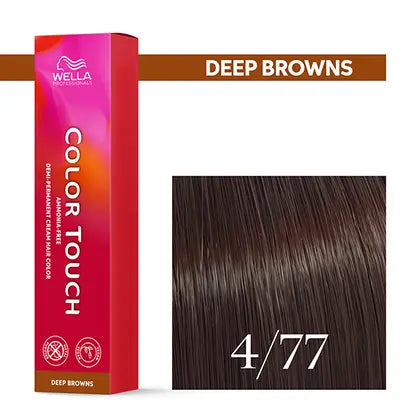 Wella Professionals-Color Touch NEU - Deep Browns 4/77 mittelbraun braun intensiv