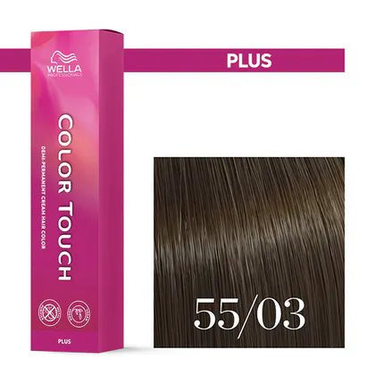 Wella Professionals-Color Touch NEU - Color Touch Plus 55/03 hellbraun intensiv natur-gold