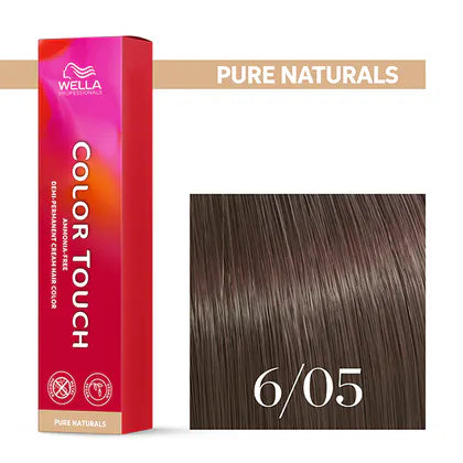 Wella Professionals-Color Touch NEU - Pure Naturals 6/05 dunkelblond natur-mahagoni