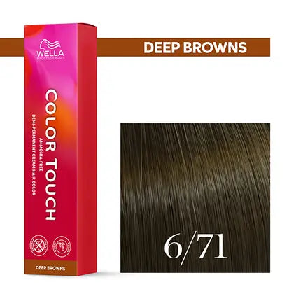 Wella Professionals-Color Touch NEU - Deep Browns 6/71 dunkelblond braun-asch