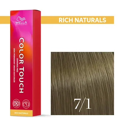 Wella Professionals-Color Touch NEU -Rich Naturals 7/1 mittelblond asch