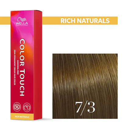 Wella Professionals-Color Touch NEU -Rich Naturals 7/3 mittelblond gold