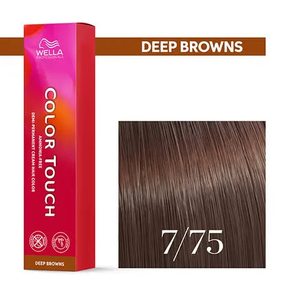 Wella Professionals-Color Touch NEU -Deep Browns 7/75 mittelblond braun-mahagoni