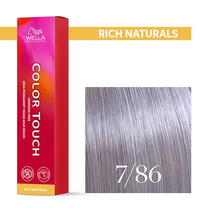 Wella Professionals-Color Touch NEU -Rich Naturals 7/86 mittelblond perl-violett