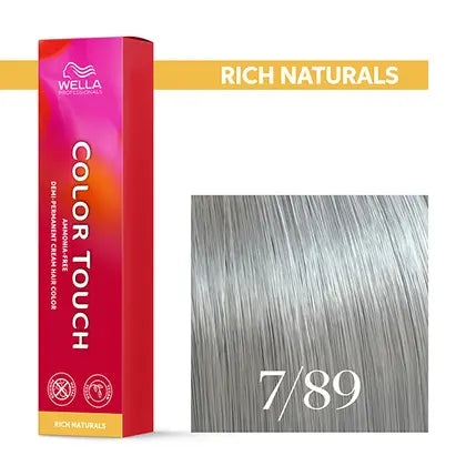 Wella Professionals-Color Touch NEU -Rich Naturals 7/89 mittelblond perl-cendre