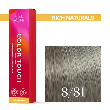 Wella Professionals-Color Touch NEU -Rich Naturals 8/81 hellblond perl-asch