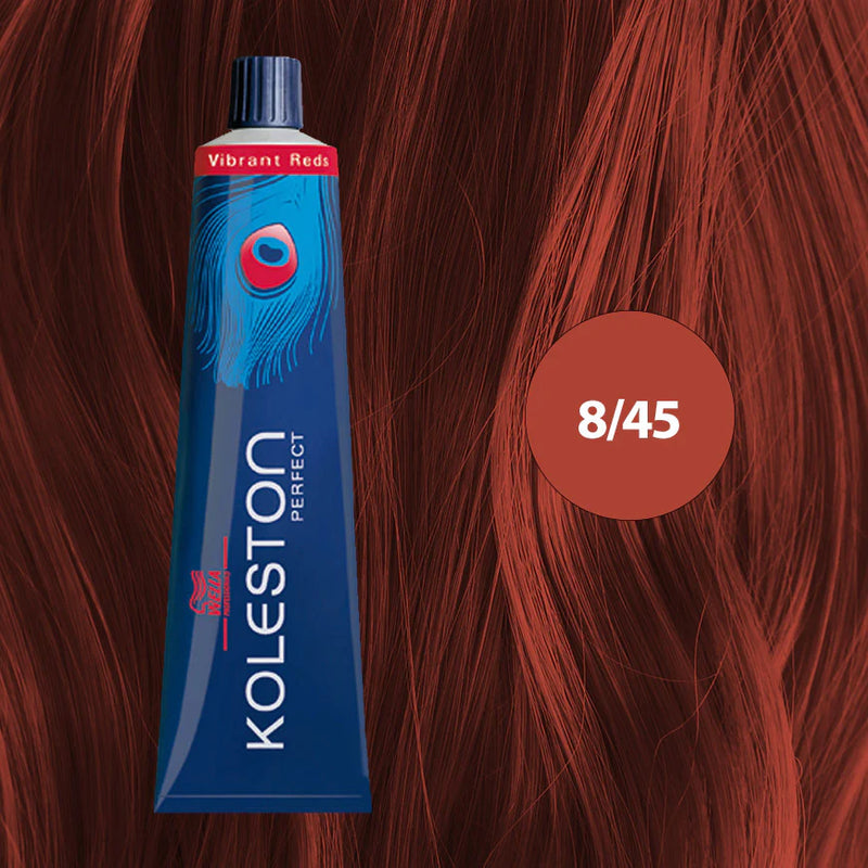 Wella Koleston Perfect-alte Verpackung- 8/45 hellblond rot-mahagoni