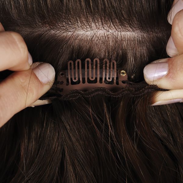 Balmain-Double Hair Clips 10St.brown L