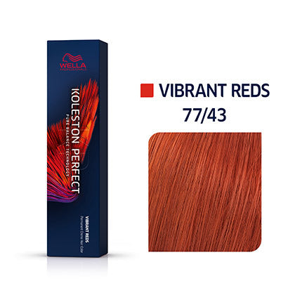 Koleston Perfect Vibrant Reds 60ml 77/43 - mittelblond Intensiv Rot-Gold